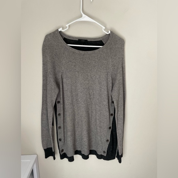 J. Crew Wool Blend Colorblock Sweater Size Medium - Picture 1 of 9